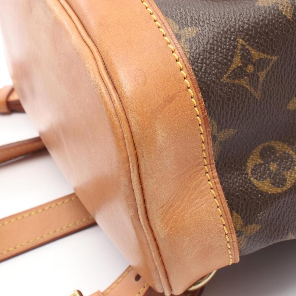 LOUIS VUITTON Authentic Brown Monogram Leather Backpack - Picture 8 of 12